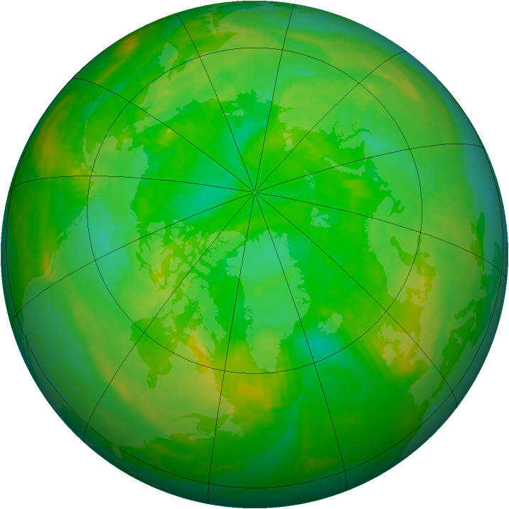 Arctic ozone map for 17 July 1981